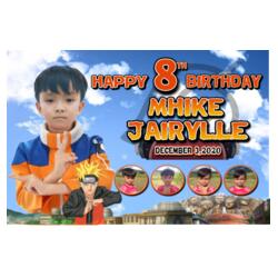 Naruto Birthday Banner with Pictures - TRG 1 Design
