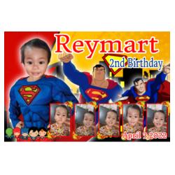 Superman Birthday Banner with Pictures - TSP 1 Design