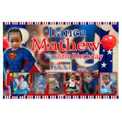 Superman Birthday Banner with Pictures - TSP 3 Design