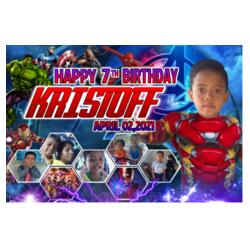 Avengers Birthday Banner with Pictures - TSP 5 Design