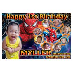 Spiderman Birthday Banner with Pictures - TSP 6 Design