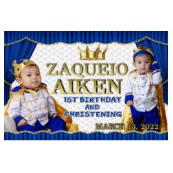 Prince Birthday and Christening Banner with Pictures - TCHR 1 Design