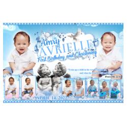 Angelic Birthday and Christening Banner with Pictures - TCHR 2 Design