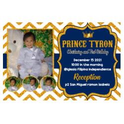 Prince Birthday and Christening Banner with Pictures - TCHR 9 Design