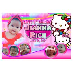 Hello Kitty Birthday Banner with Pictures - TGB 6 Design