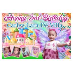 Fairy Birthday Banner with Pictures - TGB 9 Design