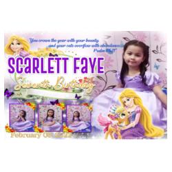 Rapunzel Birthday Banner with Pictures - TGB 14 Design