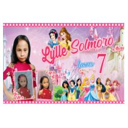 Princess Birthday Banner with Pictures - TGB 18 Design