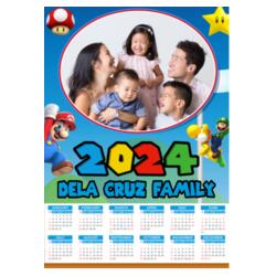 Customizable Super Mario Design - C2S A3 Calendar - PCR-28 Design