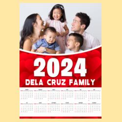Customizable Family Design - Wooden Dowel Scroll Calendar - PCR-1 Design
