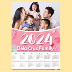 Customizable Family Design - Wooden Dowel Scroll Calendar - PCR-3 Design