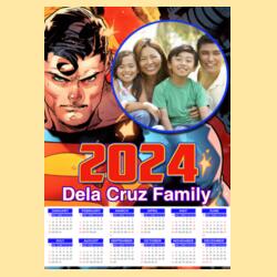 Customizable Superman Design - Wooden Dowel Scroll Calendar - PCR-21 Design