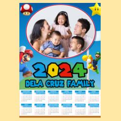 Customizable Super Mario Design - Wooden Dowel Scroll Calendar - PCR-28 Design