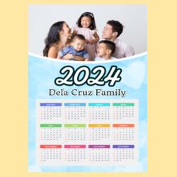 Customizable Family Design - Wooden Dowel Scroll Calendar - FBC-2 Design