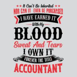 It can't be inherited nor can it ever be purchased, I have earned it with my Blood, Sweat and Tears, I own it forever the title ACCOUNTANT - ACT-1 Design