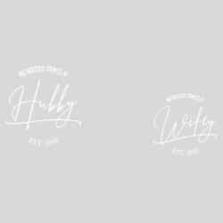 Hubby and Wifey with Family Name Design