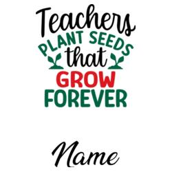 Personalized Vacuum Flask with Customizable Name, Best Gift for Teacher, Teachers Plant Seeds that grow forever, Happy Teacher's Day! Design