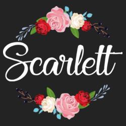 Customizable Name with Floral Background Design Design