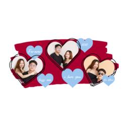 Forever, Kiss me, i love you, XOXO, Be Mine, Perfect Mug for Couple with Customizable Image, Couple Mug Happy Valentines Day! - VMT-8 Design