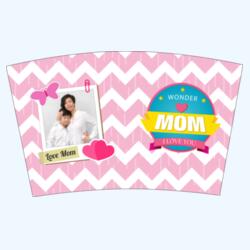 WONDER ♥ MOM, I LOVE YOU, Perfect Gift for Mother's Day with Customizable Image, Stainless Tumbler for Mother - MPT-2 Design
