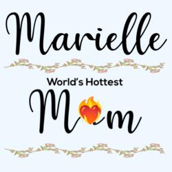 World's Hottest Mom, Linen Pot Holder & Oven Mitt with Customizable Name, Kitchen Accessories - OM-002 Design