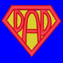 SUPER DAD, Embroidered Hoodie Jacket for SUPERDAD, Happy Father's Day - EBD-0007 Design