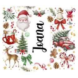 Christmas Background with Personalized Name - SLST-01 Design