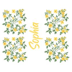 Personalized Skinny Tumbler with Customizable Floral Design - VFL-001 Design