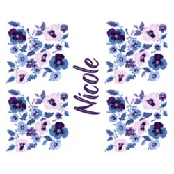 Personalized Skinny Tumbler with Customizable Floral Design - VFL-003 Design