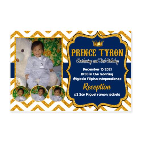 Prince Birthday and Christening Banner with Pictures - TCHR 9 Thumbnail