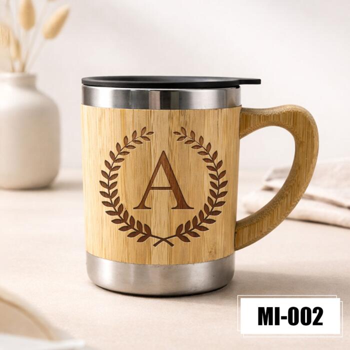 Personalized Bamboo Mug with Laser Engraved - MI-002 Thumbnail