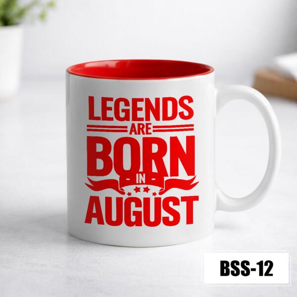Personalized Inner Color Mug with Customizable Born Series Design - BSS-12 Thumbnail