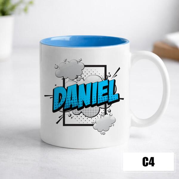 Personalized Inner Color Mug with Customizable Comic Design - C4 Thumbnail