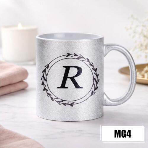 Personalized Glitter Mug with Customizable Monogram Design - MG4 Thumbnail
