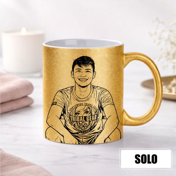 Personalized Glitter Mug with Customizable Design - SOLO Thumbnail
