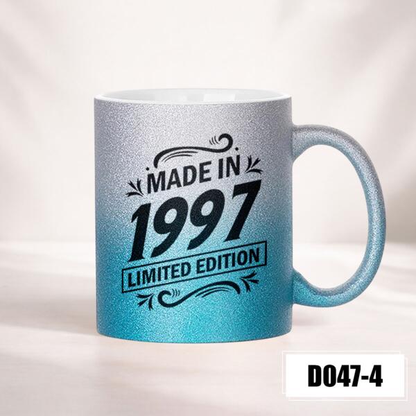 Personalized Gradient Glitter Mug with Customizable Design - D047-4 Thumbnail