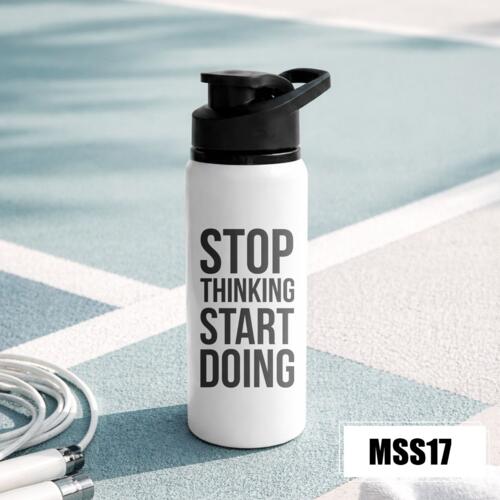 Personalized Aluminum Water Bottle with Motivational Design - MSS17 Thumbnail