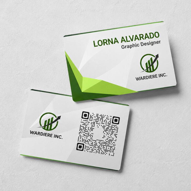 Modern Green Geometric Corporate Business Card Background Thumbnail