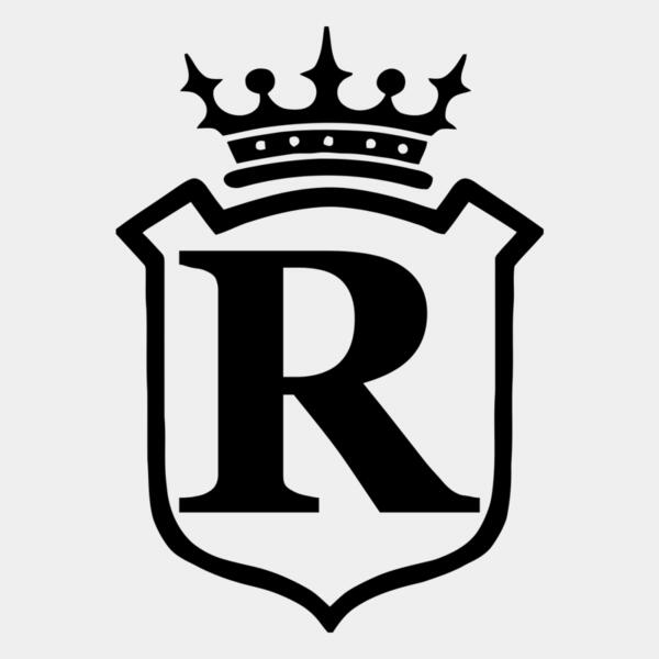 Crown Medal - Black - (Letter R) - MG6 Thumbnail