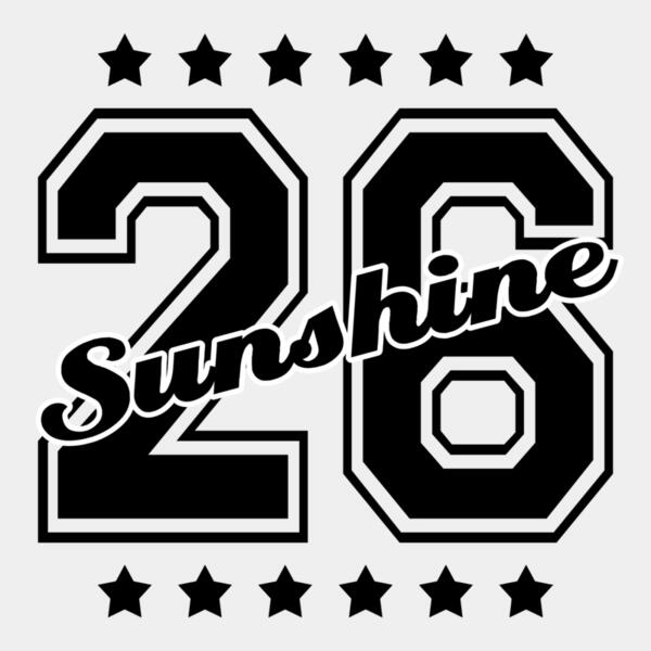 Name & Number - (Sunshine) - (Number 26) - Black Stars - NN8 Thumbnail