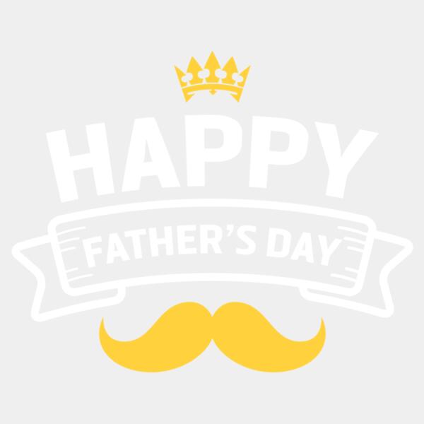 Fathers Day - Tribute Designs - Crown Mustache - Happy Fathers Day - FDT 08 Thumbnail
