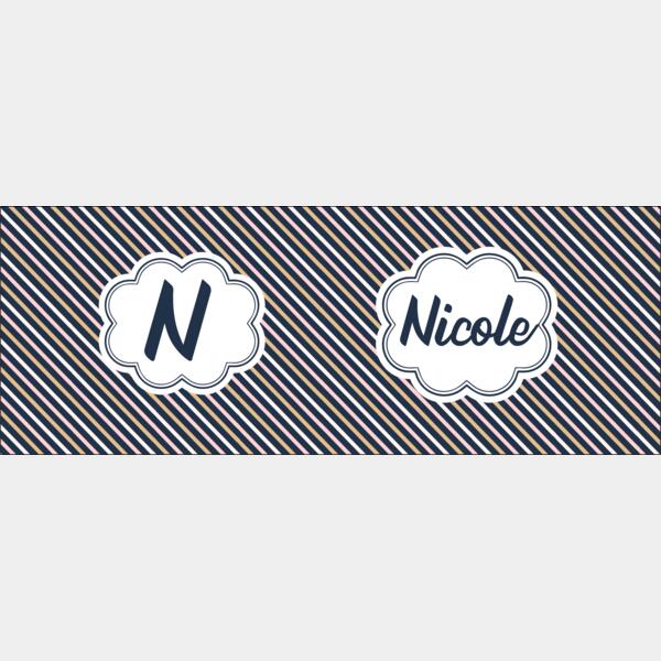 Line Patterns with Name & Initials Thumbnail
