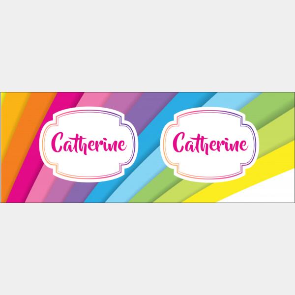 Rainbow Pattern with Name Thumbnail