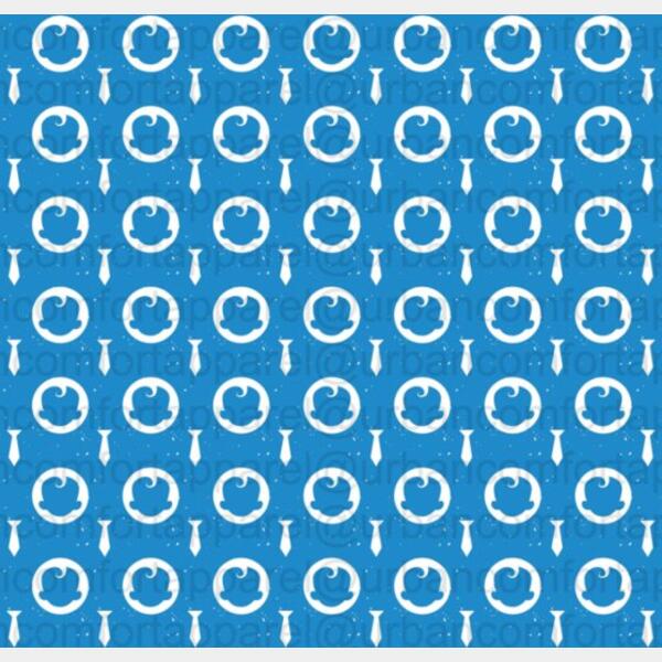 Kids Cartoons, Boss Baby Face Shadow Logo Necktie Sky Blue Background, Popular Designs, Kids Characters - BC 36 Thumbnail