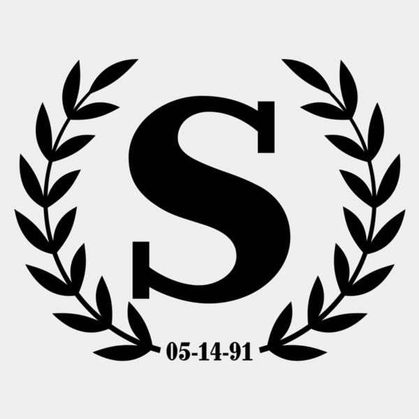 Monogram, Crest, Changeable Name,Changeable Color, Changeable Date,  Monogram Logo, Tshirt, Mugs, Tumbler, Bags, M1 Thumbnail