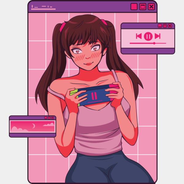 Anime, Girl Blush Clipart, Anime Japanese Style, AJS-2 Thumbnail