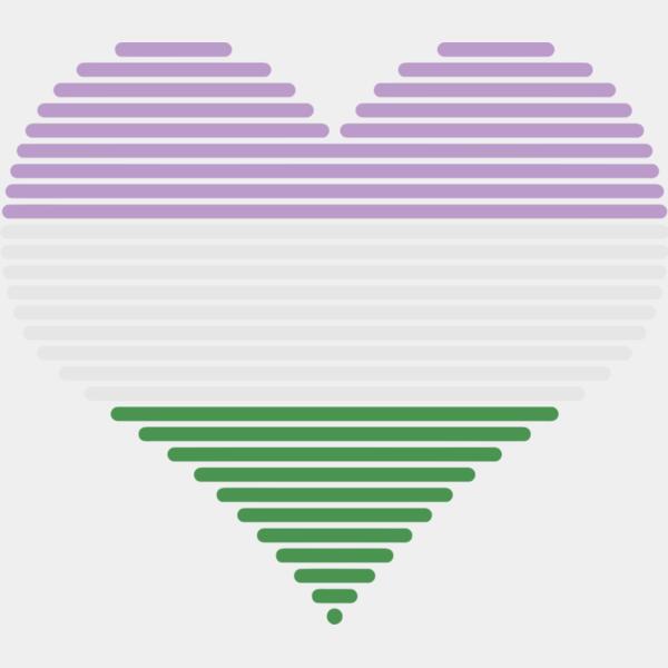 LGBT, Pride Month - LGBT heart - Genderqueer Thumbnail