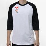 Raglan 3/4 Roundneck Shirt (White Body) Thumbnail