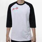 Raglan 3/4 Roundneck Shirt (White Body) Thumbnail