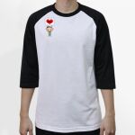 Raglan 3/4 Roundneck Shirt (White Body) Thumbnail
